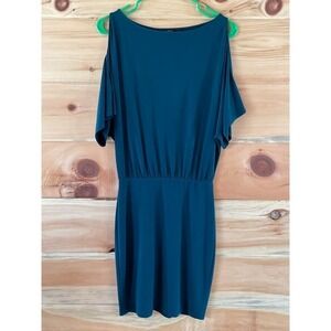 Women's Moda International Dark teal Dress. Size XS. Open Shoulders.